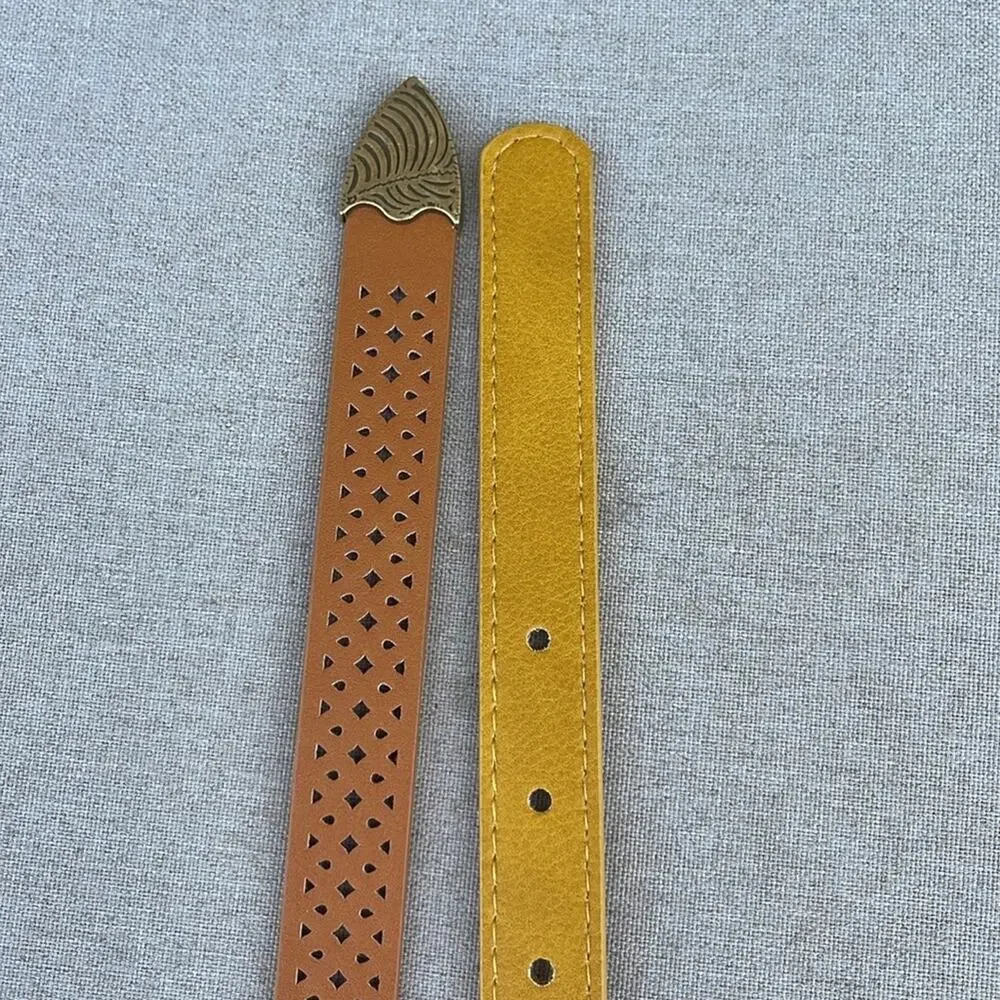 Madden Girls Belt set Yellow & Tan size 1X NEW